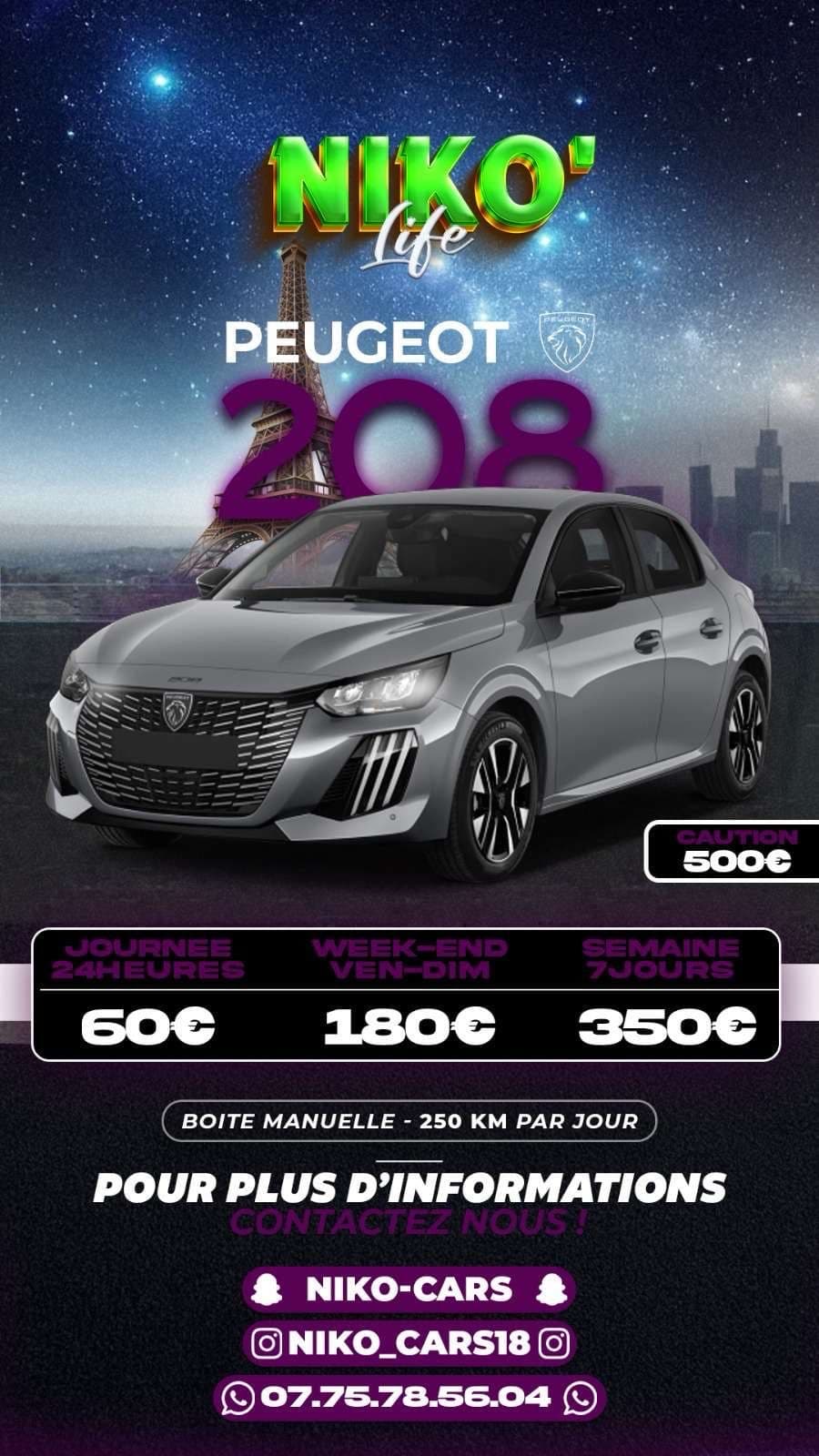 Peugeot 208  Gris