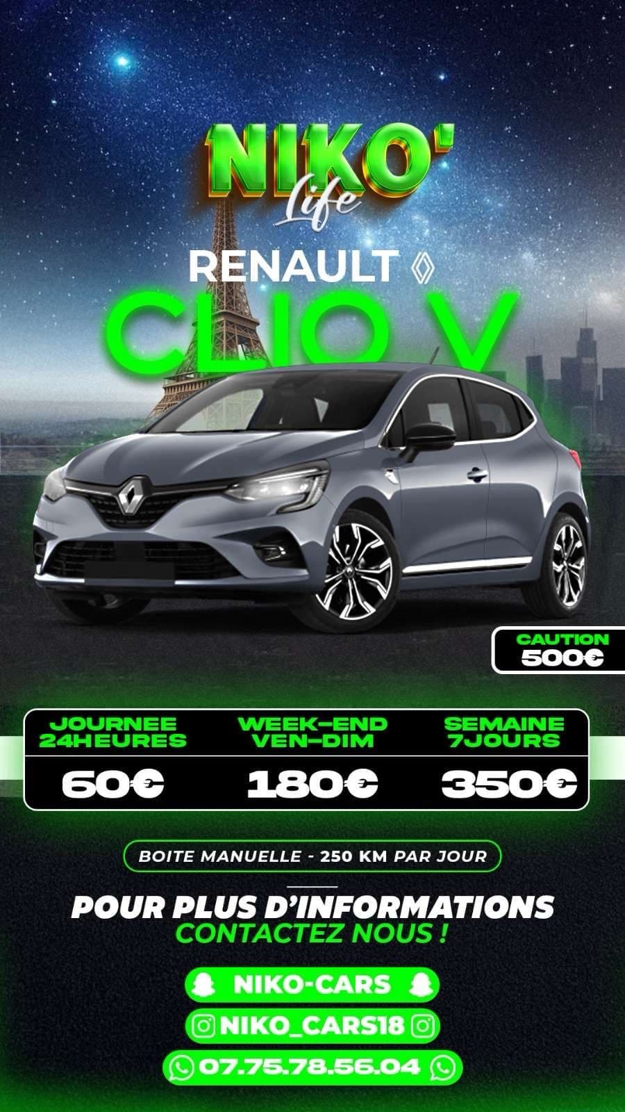 Renault Clio 5  Bleu